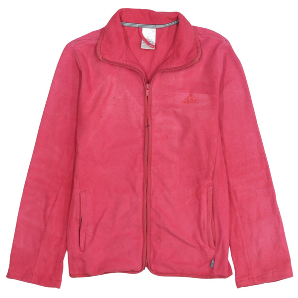 Adidas 90's Warm Fleece Hiking Full Zip Red Jumper Medium