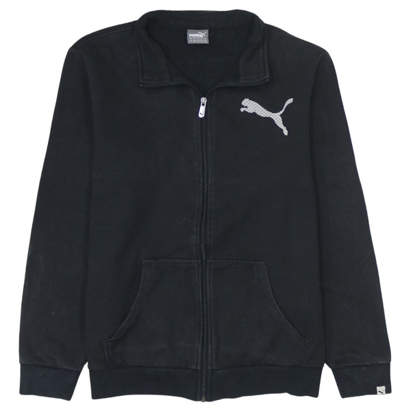 Puma Vintage 90's Women's XL Heavyweight Black Full Zip Sweatshirt