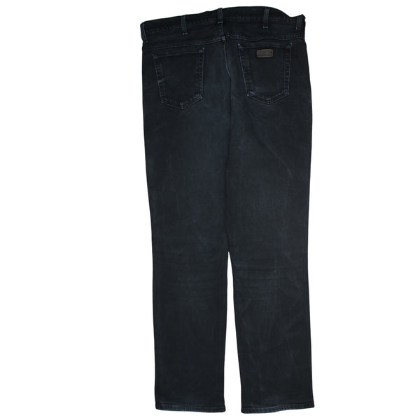 Wrangler 90's Lightweight Straight Leg Baggy Trousers / Pants 40 Black