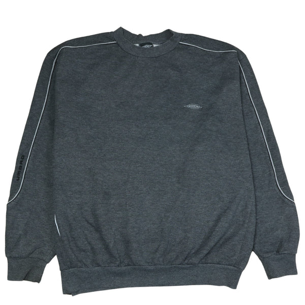 Vintage Umbro 90's Grey Heavyweight Crew Neck Sweatshirt Men's XLarge