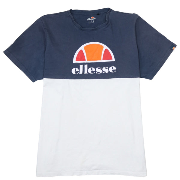 Ellesse 90's Spellout Short Sleeves T Shirt XLarge Navy Blue