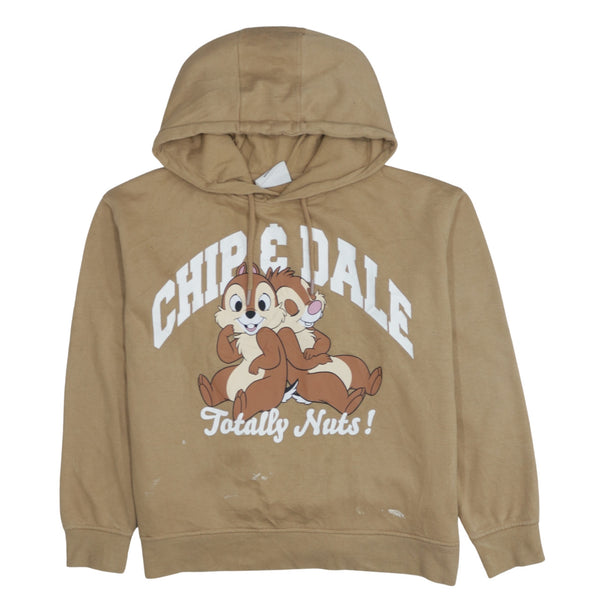 Disney 90's Chip & Dale Vintage Pullover Hoodie Medium Brown
