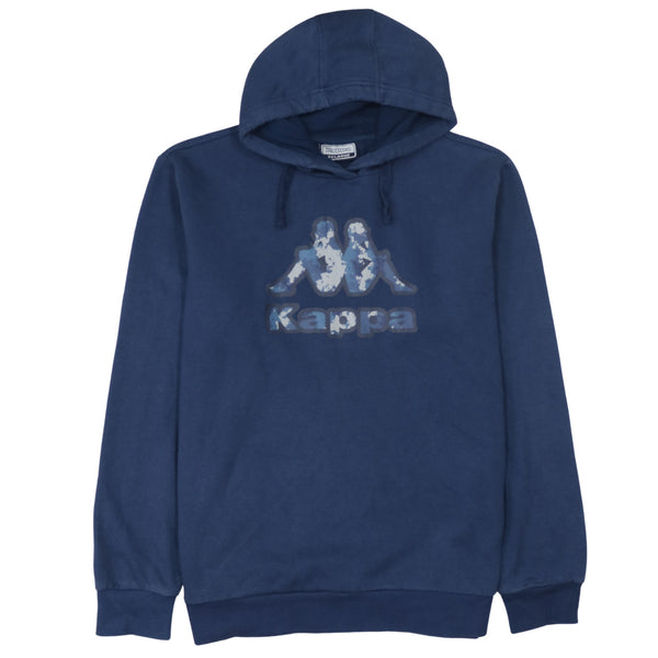 Kappa 90's Spellout Pullover Hoodie XXLarge (2XL) Navy Blue
