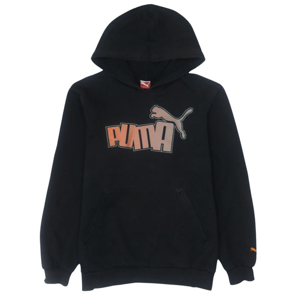 Puma Vintage 90's Spellout Pullover Hoodie Black XL Women's Cotton