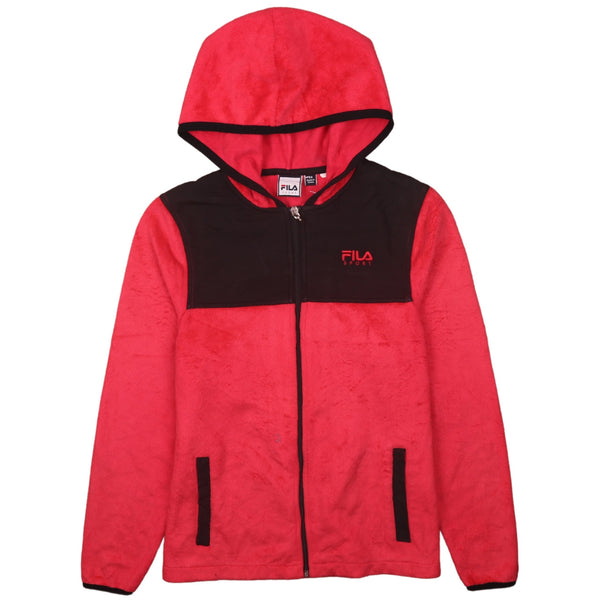 Fila 90's Hiking Warm Full Zip Up Fleece Jumper XSmall Pink