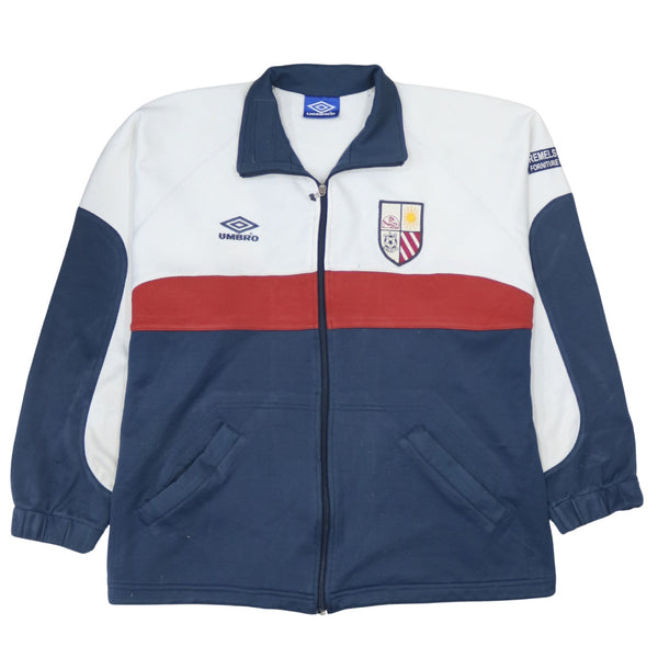 Vintage Umbro 90's Lightweight Full Zip Sweatshirt Medium Navy Blue
