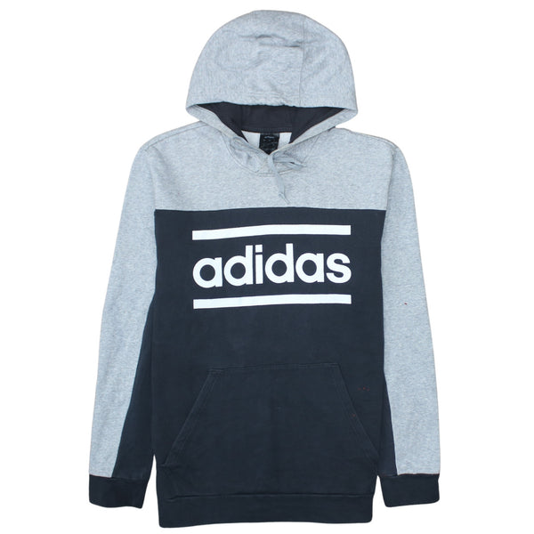Adidas 90's Spellout Pullover Hoodie Large Black