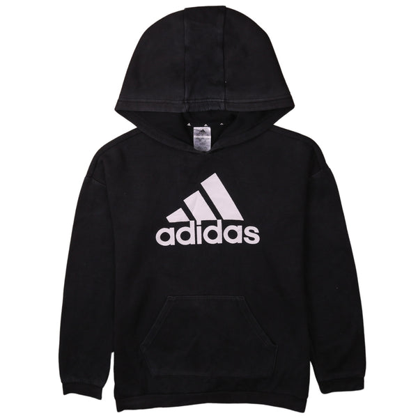 Adidas Vintage 90's Spellout Pullover Hoodie Small Black S Original