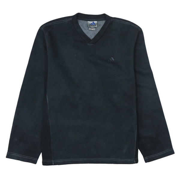 Adidas 90's Lightweight V Neck Sweatshirt Small Black