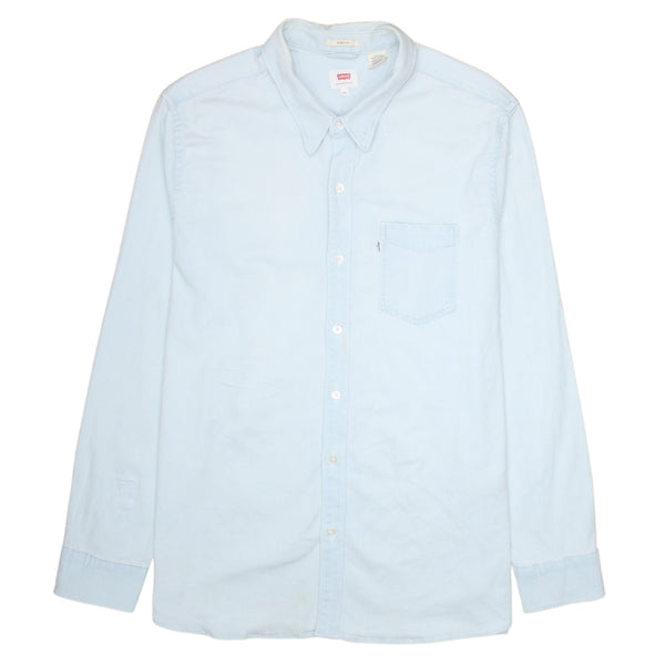 Levi's 90's Long Sleeve Button Up Shirt XXLarge (2XL) Blue