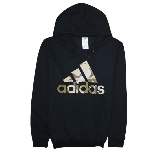 Adidas 90's Spellout Pullover Hoodie Small Black