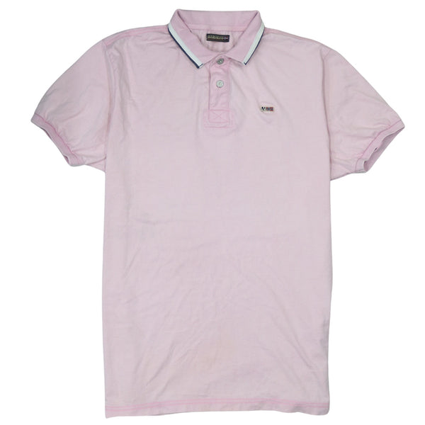 Napapijri 90's Short Sleeves Quarter Button Polo Shirt XXXLarge (3XL) Pink
