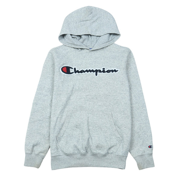 Champion Vintage 90's Spellout Pullover Hoodie XXL Grey Sweatshirt