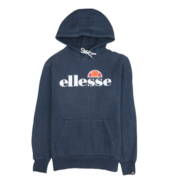 Ellesse Vintage 90's Navy Blue Spellout Pullover Hoodie Men's Large