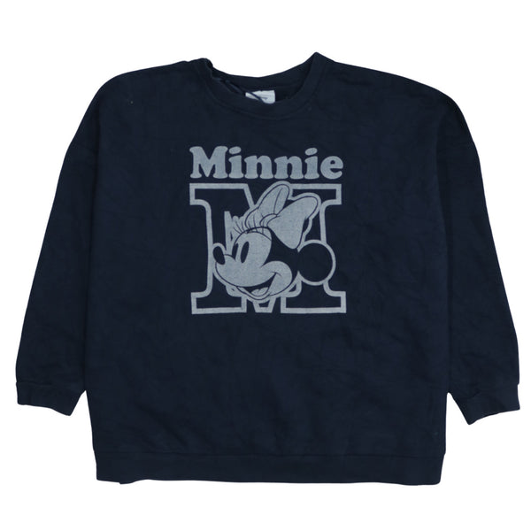 Vintage 90's Disney Minnie Mouse Navy Blue Crew Neck Sweatshirt XLarge