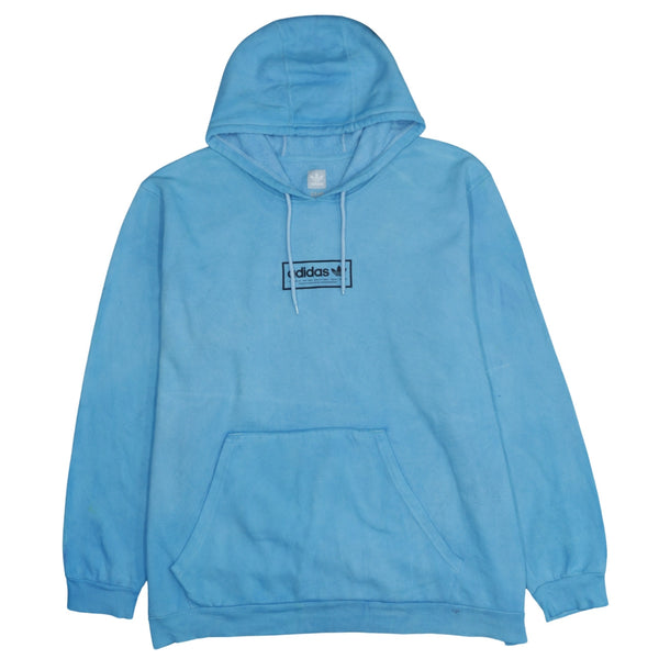 Adidas 90's Drawstring Pockets Pullover Hoodie XXLarge (2XL) Blue