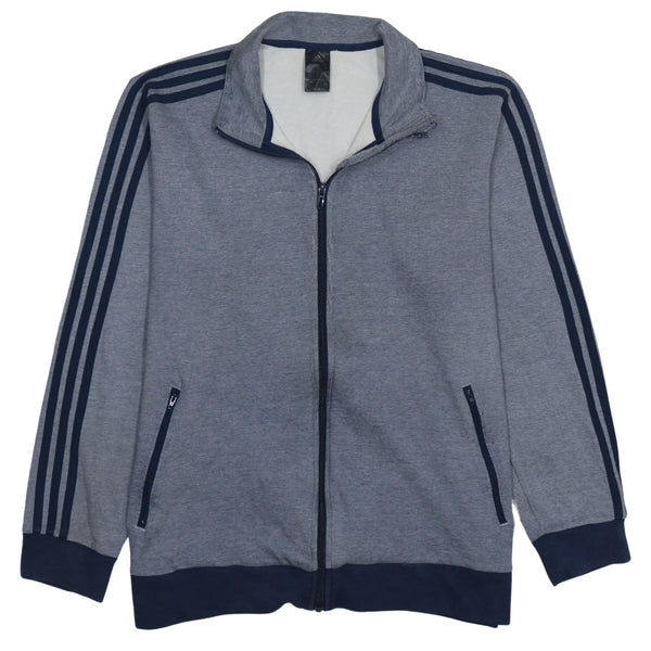 Adidas Vintage 90's Striped Sleeve Grey Sweatshirt XXLarge