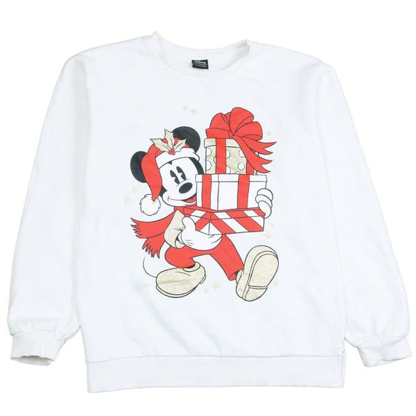 Vintage 90's Disney Mickey Mouse White XXLarge Crew Neck Sweatshirt