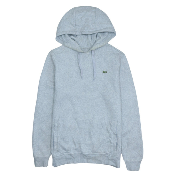 Lacoste 90's Lightweight Grey Pullover Hoodie Men's Medium Vintage