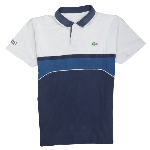 Lacoste 90's Short Sleeves Quarter Button Polo Shirt XSmall  Navy Blue