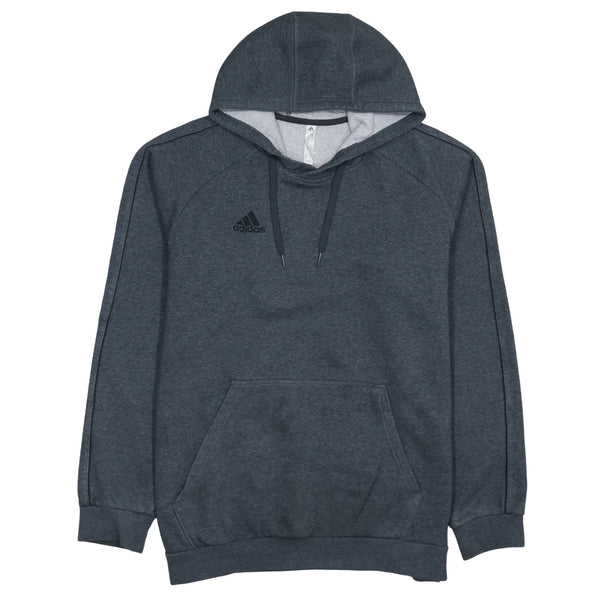 Adidas 90's Drawstring Pockets Pullover Hoodie XLarge Grey