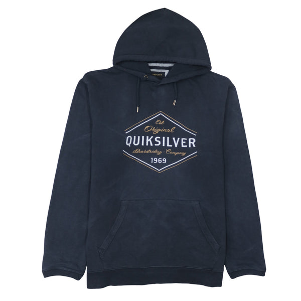Quicksilver 90's Spellout Pullover Hoodie XXLarge (2XL) Black