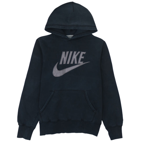 Nike 90's Black Medium Pullover Hoodie with Center Swoosh