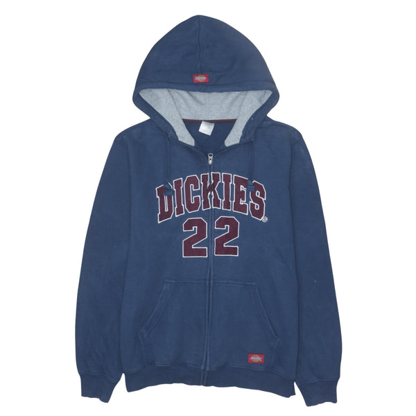 Dickies 90's Vintage Navy Blue Full Zip Hoodie, Men's Large