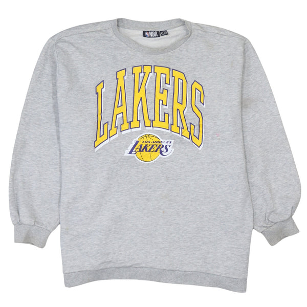 Vintage 90s NBA Los Angeles Lakers Grey Crew Neck Sweatshirt Large