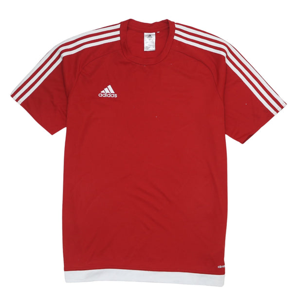 Adidas Vintage 90's Red Crew Neck Short Sleeve Sweatshirt - Men's Large