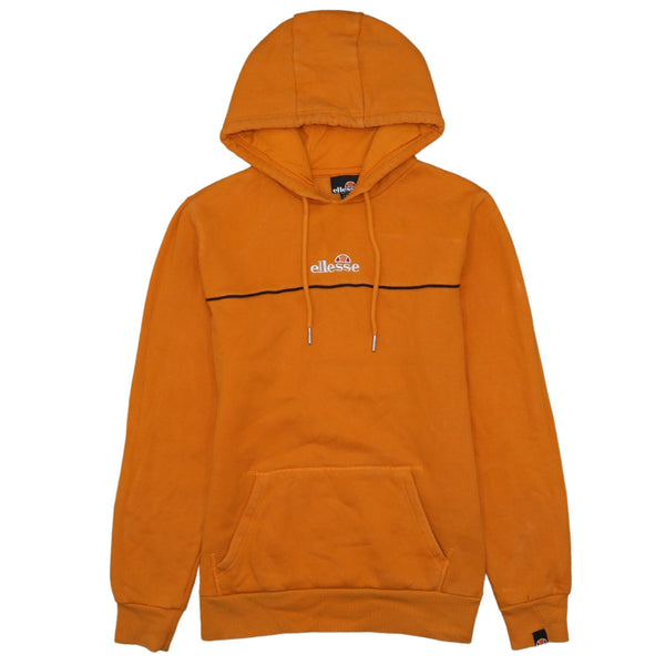 Ellesse Men's 90's Medium Pullover Hoodie, Orange, Drawstring Pockets