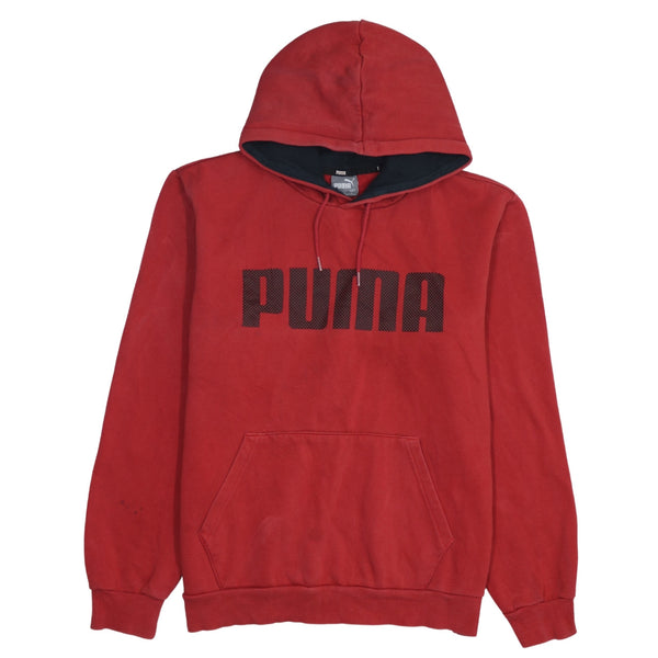 Puma 90's Spellout Pullover Hoodie Medium Red