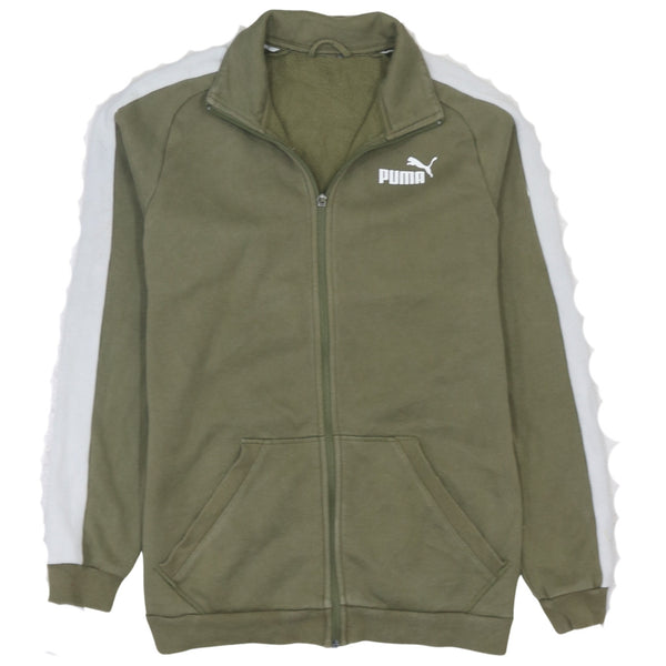 Puma 90's Lightweight Full Zip Up Sweatshirt Medium  Green