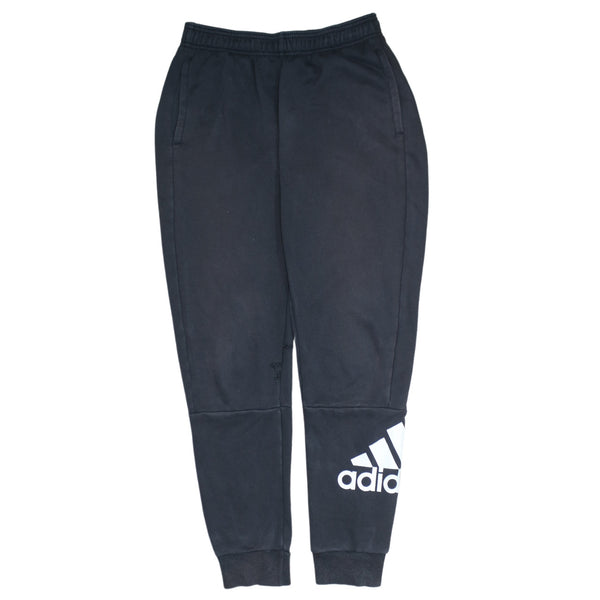 Adidas 90's Black Joggers Sweatpants Elasticated Waist with Drawstrings Men's 34
