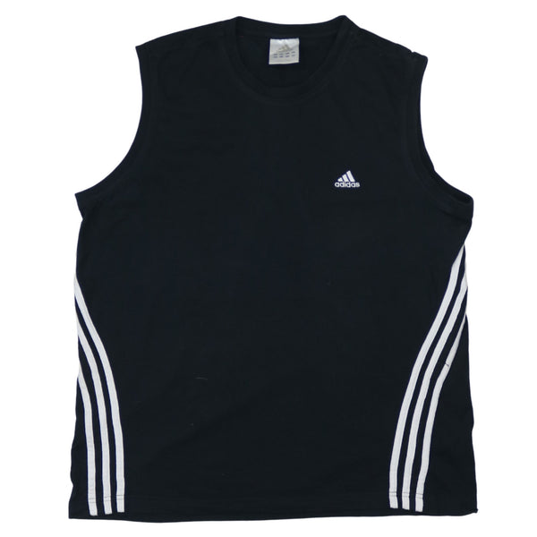 Adidas 90's Vest Sleeveless Crew Neck Gilet Large Black