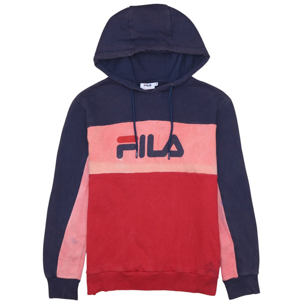 Fila 90's Spellout Pullover Hoodie Medium Navy Blue