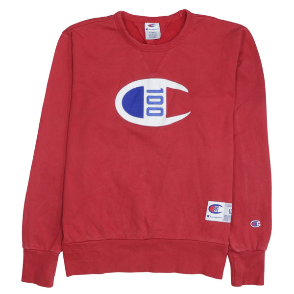 Champion 90's Lightweight Crew Neck Sweatshirt Large Red
