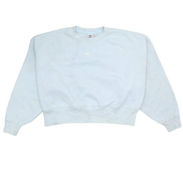 Adidas Vintage 90's Blue Crop Crew Neck Sweatshirt Women's XS