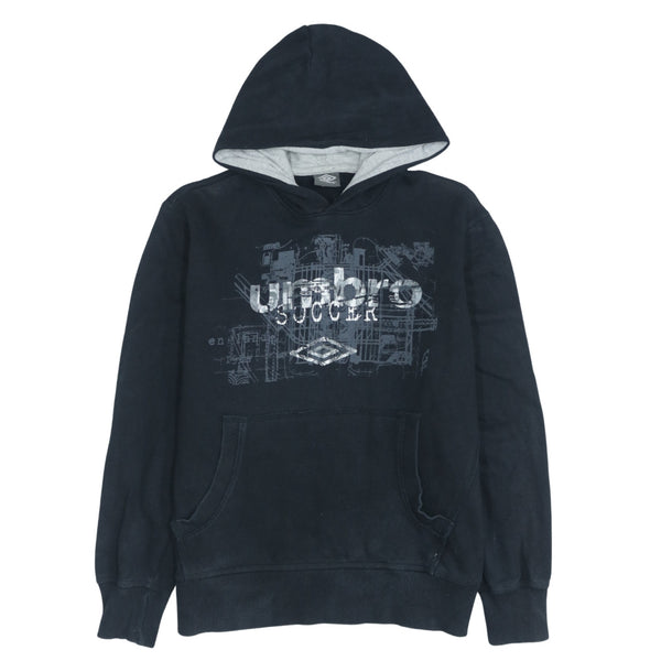 Vintage Umbro 90's Black Spellout Pullover Hoodie Men's Large