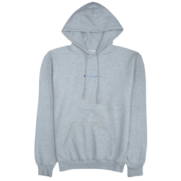 Champion 90's Drawstring Pockets Pullover Hoodie Medium Grey