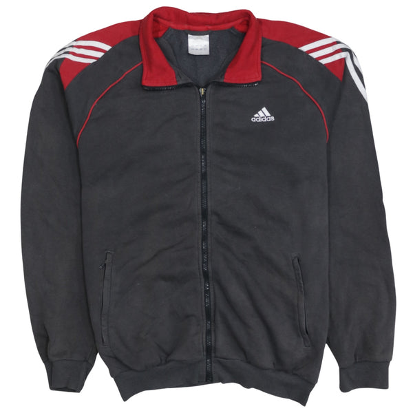 Adidas 90's Lightweight Full Zip Up Sweatshirt Large  Black