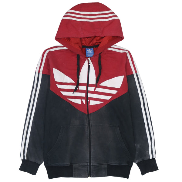 Adidas 90's Vintage Spellout Men's Hoodie Medium Black Red