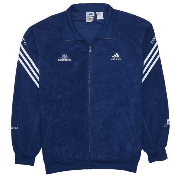 Adidas Vintage 90's Heavyweight Full Zip Sweatshirt XLarge Navy Blue