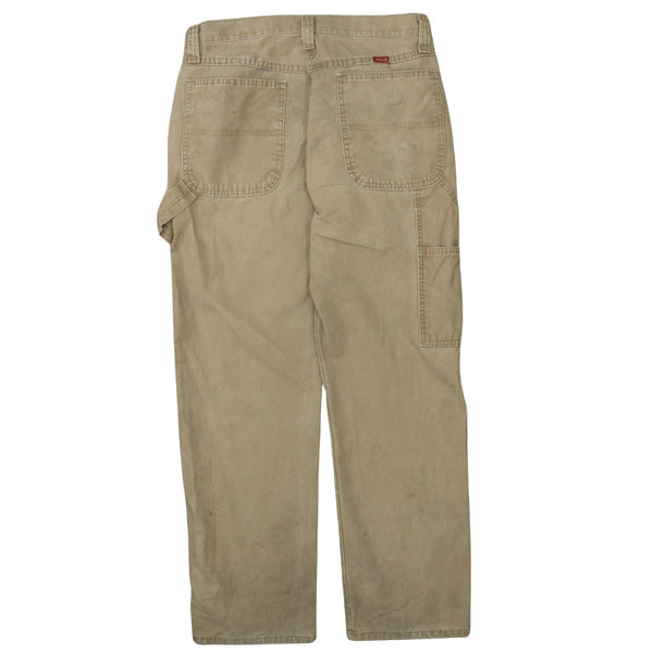 Wrangler 90's Straight Leg Baggy Trousers / Pants 32 Tan Brown