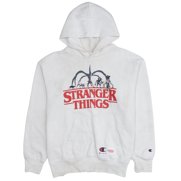 Champion 90's Stranger Things Pullover Hoodie Medium White
