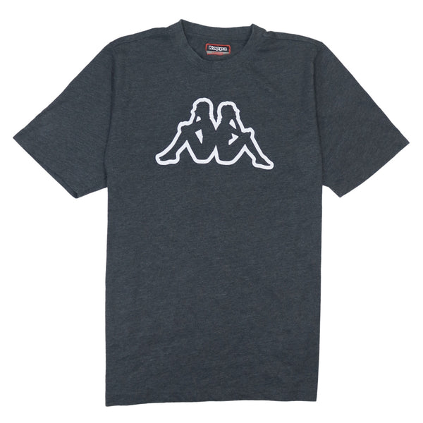 Kappa 90's Spellout Short Sleeves T Shirt Large Grey