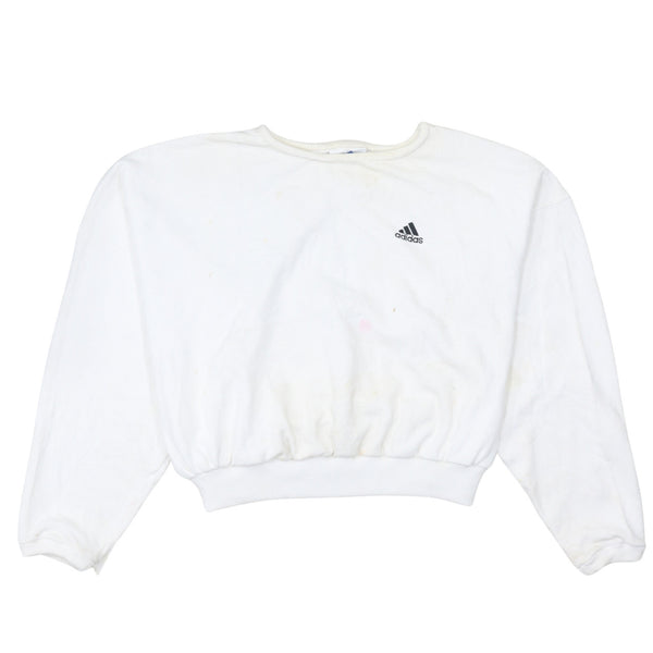 Adidas 90's Crop Crew Neck Sweatshirt Large White