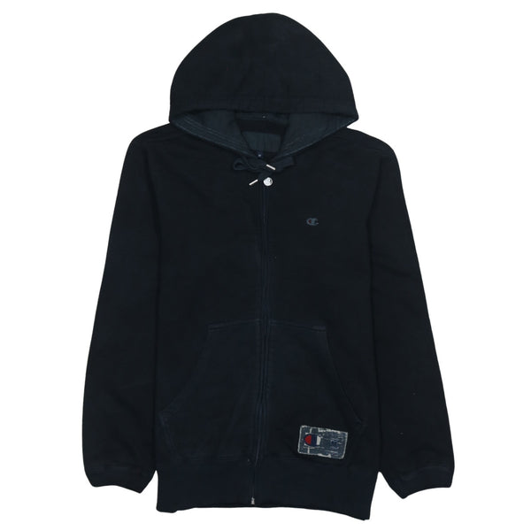 Champion 90's Lightweight Full Zip Up Hoodie Medium Black