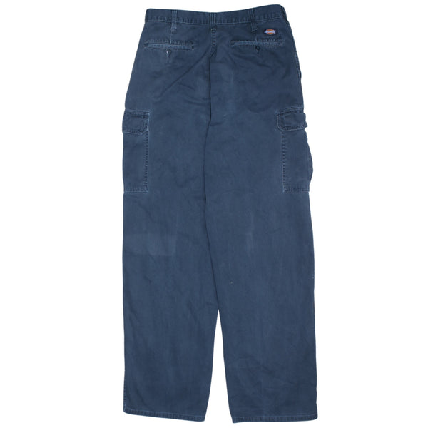 Dickies 90's Navy Blue Baggy Drawstring Pocket Trousers/Pants 30