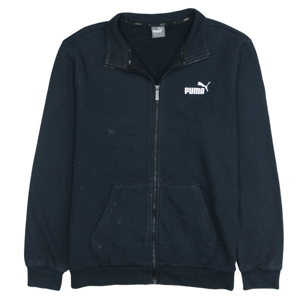 Puma 1990s Black Lightweight Full Zip Men's Sweatshirt Large
